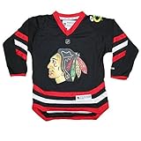 ユースChicago Blackhawks Hockey Jersey / Sweater with Embroidered Logo ブラック