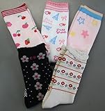 ベビー 女児 ハイソックス 5足 色柄おまかせ福袋セット 9-15ｃｍ すべり止め加工