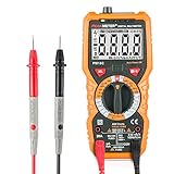 Sutekus 【1年間保証】デジタルマルチメーター PM18C 高精度 6000カウント 多機能 電流・電圧・抵抗・温度・キャパシタンス・周波数テスター バックライト大型LCD表示 データ保持機能 
