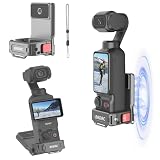 Omso Pocket 3 拡張アダプター磁気マウント DJI Pocket 3 対応 マグネットマウントデスクトップスタビライザーマウントアクセサリー,コールドシュースロット/GOPRO/ACTION接続ポート付き