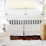 新着ホワイトピケベビーベッドバンパー、グレートリム