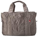 MILA BORSA (ミラボルサ) トートバッグ レディース 2way ナイロン マザーズバッグ (Lサイズ, グレージュ)