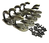 お洒落 アンティーク調 取手 アイアン シンプル フック 取付 簡単 １０個 セット ネジ付き