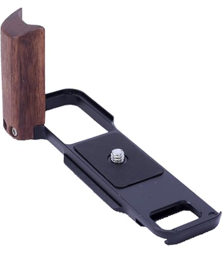 X-E5用 L形カメラプレート | クイックリリース 軽量 木製グリップ