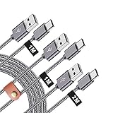 Type C/タイプc 充電ケーブル 2M+1M+1M,Sony Xperia XZ3 SO-01L SOV39/Xperia5 Xperia1 10 II SO-01M SOV41,エクスぺリア XZ4 1 SO-03L/XZ Compact SO-01J SOV34 SO-04J/XZS SO-03J SOV35 対応 USB Typec 充電コード 急速充電 高耐久 ナイロン 3本セット