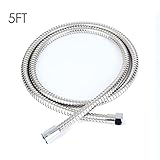 Extra Longダブルロックステンレススチールシャワーホース59インチ( 5 ft。)For Hand Heldヘッド、バスルームトイレ拡張子交換クロームシャワーチューブホースwith真鍮挿入とナ