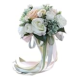 Kesoto ウェディングブーケ　ブーケ 花束　フラワー　造花　バラ　薔薇の花　ロマンチック　飾り　ウェディング　ブライダル　エレガント　　