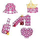 (ラボーグ)La Vogue 幾何学認知 知育玩具 ブロック おもちゃ 子ども ベビー 赤ちゃん 積み木 想像力ゲーム DIY 女の子 創造力と想像力を育てる プレゼント ピンク