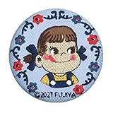ミノダ ペコちゃん 刺繍缶バッジ フラワー