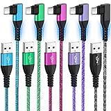 USB Type C ケーブル L字【1.83M/5本 5色】USB Cケーブル 3A急速充電/QC3.0対応 タイプCケーブル アンドロイド充電器ケーブル ChrisPow Cタイプ充電ケーブル Andriodケーブル Galaxy S23 S22 S21 S20 S10 S9,Xperia,Xiaomi,Huawei P40,Pixel,OPPO reno7a 5a,Android機種,iPad Pro usb type cスマホ,タブレット