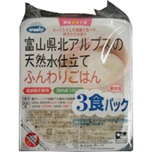 ウーケ 富山お米工房 富山県北アルプスの天然水仕立て ふんわりごはん