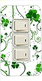 3ヶ口用 3口用 タイプ コンセント スイッチ カバー ジャケット ca872-4 クローバー カリグラフィー カスタムカバー 交換用 3穴用 2穴用