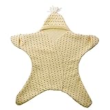 ange select ベビー スリーパー おくるみ コットン スリーパー 星型 アフガン 新生児 スターラップ (スター・イエロー)