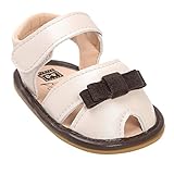 ANTETOKUPO 513ベビーサンダル 赤ちゃん靴 滑め防ぐ靴 室内履き お花　女の子夏 (サイズ：12ｃｍ, 裸色) [並行輸入品]