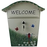 【 鍵 付き 】 ポスト ホワイト 大容量 収納 新聞 雑誌 【 カラー ランダム 】