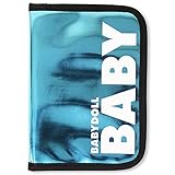 【アウトレット品】 ベビードール 母子手帳 通帳入れ メタリックマルチポーチ キッズ ベビー Mサイズ ターコイズブルー