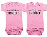 双子用 ベビー ガール ボディースーツ ロンパース 2枚セット US サイズ: S カラー: ピンク