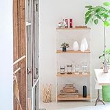 set-ta-rack4-ok/nspシェルフ・ラック 単品-トール（棚板4枚） ツキ板（オーク）|別売キャスターご用意