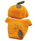 （ザッカリーズ） ZACCARY's ハロウィン パンプキン ベビー ニット 帽 おむつ ガード 防水バッグ セット ＜オレンジ＞