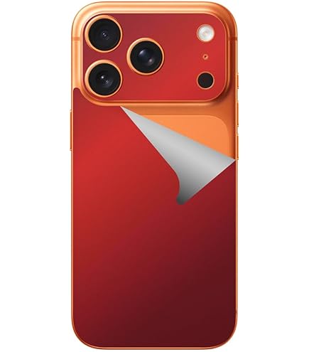 Amazon | wraplus スキンシール iPhone17 Pro Max 対応 [レッド] 背面