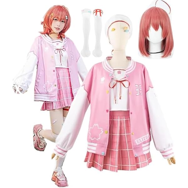 Amazon.co.jp: [楽コス] さくらみこ コスプレ 衣装 桜巫女 バーチャル