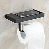 FLG壁マウントソリッド真鍮トイレロール紙ホルダー単一バスルームアクセサリーペーパーホルダー、オイルはブロンズ