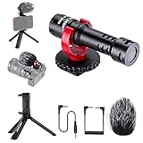 K&F Concept カメラ外付けマイクスマホ 外部マイク単一指向性 風防 ビデオマイクミニ三脚付き Vlog YouTube 生放送 映画撮影 インタビュー用 デジタルカメラスマートフォンビデオキット iphone/Android/Gopro/Sony/Nikon/Canon対応