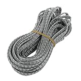 uxcell　編組スリーブ　拡張可能　PET　ゴールドトーン　ブラック　4mm直径　10M全長　電設用アクセサリー