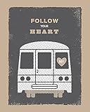 アメリカ ブルックリン発 TWO ARMS (トゥーアームズ) おしゃれ インテリア アートプリントポスター シルクスクリーン Sサイズ Subway Car- Follow Heart ｻﾌﾞｳｪｲ
