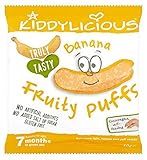 Kiddylicious Banana Fruity Puffs 10g (Pack of 2) - Kiddyliciousバナナフルーティパフ10Gの (Kiddylicious) (x2) [並