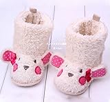 うさぎさんのコットンスノーブーツ　プードルファーベビーブーツ 型紙 ベビーブーツ 手作り　ベビーブーツ １３cm　ムートンブーツ　ショートブーツ ファーストシューズ　ベビー靴