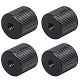 [Z-Jing] 4個 1/4インチメスネジ変換アダプター バレルナット 1/4"への1/4" ネジアダプタ,カメラ三脚/一脚 コールド/ホット 靴、クランプその他、各種 に適しました (D1/4)