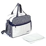 Multifunctional Waterproof Baby Diaper Nappy Bag with Nursery Changing Bag,Blue by Baby Lovess