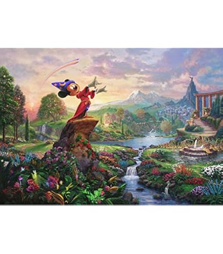 Amazon.co.jp: 西洋絵画 トーマスキンケード ミッキー アンド ミニー 