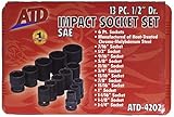 ATD Tools ATD-4202 13 Pc. 6-Point Standard Impact Socket Set