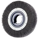 PFERD 81253 Wide Face Crimped Wheel Brush Carbon Steel Wire 10 Diameter 2 Arbor Hole 0.012 Wire Size