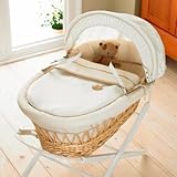 Izziwotnot Gift Natural Wicker Moses Basket (Cream)