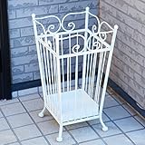 山善(YAMAZEN) アンブレラスタンド(幅24 奥行24) アンティークホワイト HUS-2424(AN/WH)