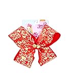 NickelodeonジョジョSiwa Exclusive Girl 's Large Holiday Bowレッドandゴールドwith Jingle Bells