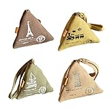 クリエイティブかわいいレトロキャンバス財布の餃子の形（4枚セット）
