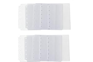 Winuin A7 ppシート シール台紙 m6 ミニ6 6穴 シール帳 プラバン シール帳 半透明 はがせる バインダー （ppシート リフィル 10枚入）