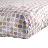 Luvable Friends Fitted Crib Sheet, Pink Circle by Luvable Friends
