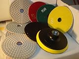 Diamond Polishing Pads 5 inch Wet/Dry Set of 25+1 Backer Pad Best Value Granite Concrete by Asia Pac