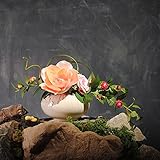 BAGEHUA 小さな椿のマグノリアフラワーアレンジメントに適したリビングルーム装飾シミュレーション絹の花の花の装飾アクセサリ