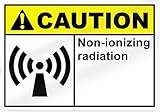 Non-Ionizing Radiation Caution Sign - 14" wide x 10" tall [並行輸入品]