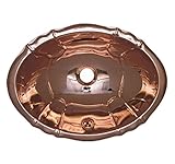 Whitehaus WH612CBL-PCO Fluted Design Drop-In Basin with Overflow, Polished Copper [並行輸入品]