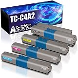 エースカラー OKI TC-C4A2 4色セット（TC-C4AK2/TC-C4AC2/TC-C4AM2/TC-C4AY2）大容量 互換トナーカートリッジ 《対応プリンター》C332dnw MC363dnw