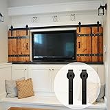 HomeDeco Hardware レール 引き戸 オーダー建具 キッチンカウンター 収納 7FT (2.13メートル） ダブルドア