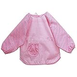 1PC Baby Todder Kids Children Long Sleeve Waterproof Art Smock Bib Apron Pink Color by Bhbuy