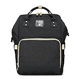 多機能 アップグレード版 超大容量 軽量 マザーズバッグ リュック アウトドア ハンドバッグ 防水 車載 旅行(黒)